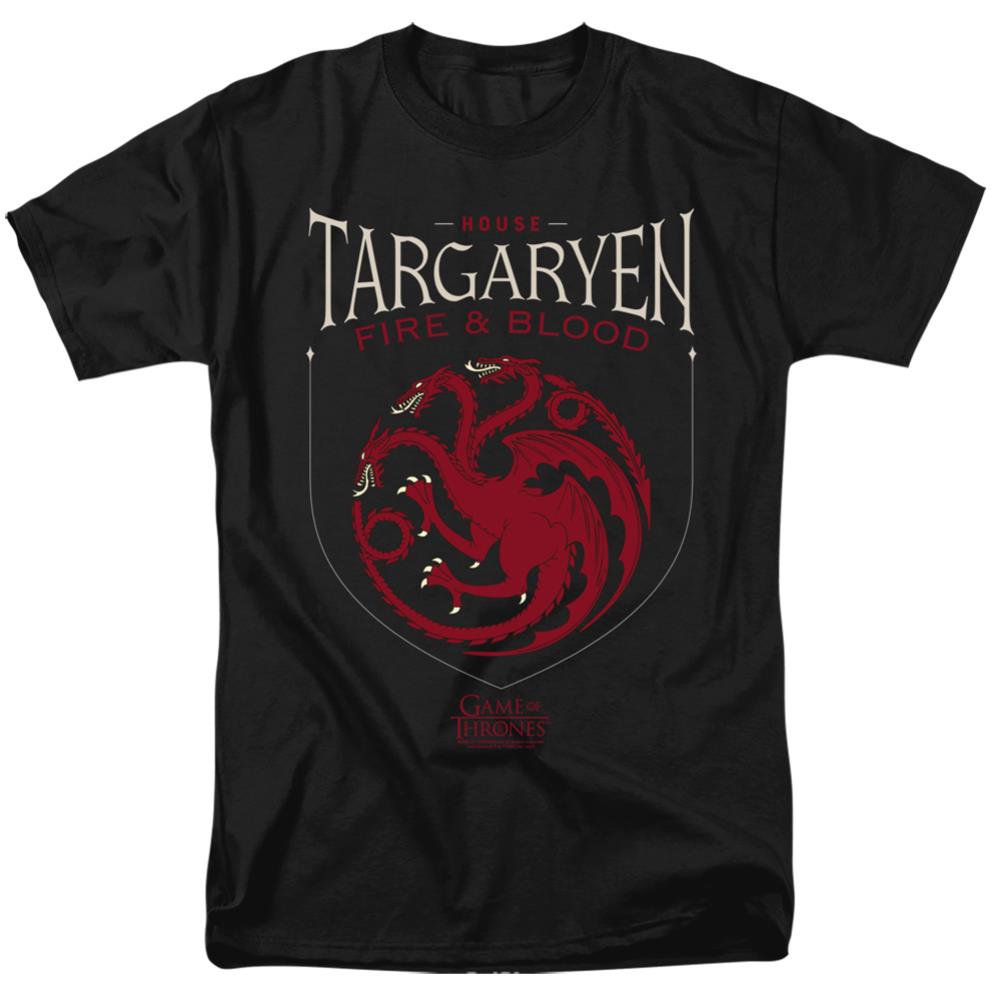 Game Of Thrones House Targaryen Sigil Men's 18/1 Cotton Short-Sleeve T-Shirt