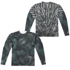 Game Of Thrones Jon Snow The Throne (Front/Back Print) Men's Regular Fit Polyester Long-Sleeve T-Shirt