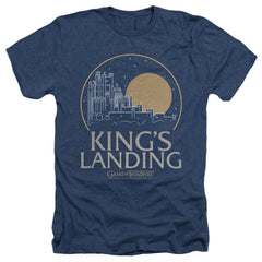 Game Of Thrones Kings Landing Men's 30/1 Heather 60 40 Poly Short-Sleeve T-Shirt