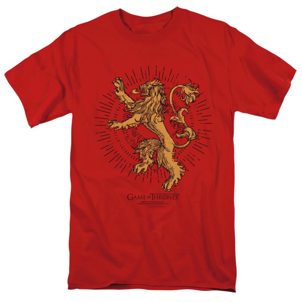 Game Of Thrones Lannister Burst Sigil Men's 18/1 Cotton Short-Sleeve T-Shirt