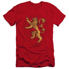 Game Of Thrones Lannister Burst Sigil Men's Ultra-Soft 30/1 Cotton Slim Short-Sleeve T-Shirt