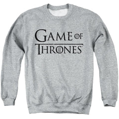 Game Of Thrones Logo 1 Men's Crewneck 50 50 Poly Long-Sleeve T-Shirt