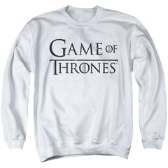 Game Of Thrones Logo 2 Men's Crewneck 50 50 Poly Long-Sleeve T-Shirt