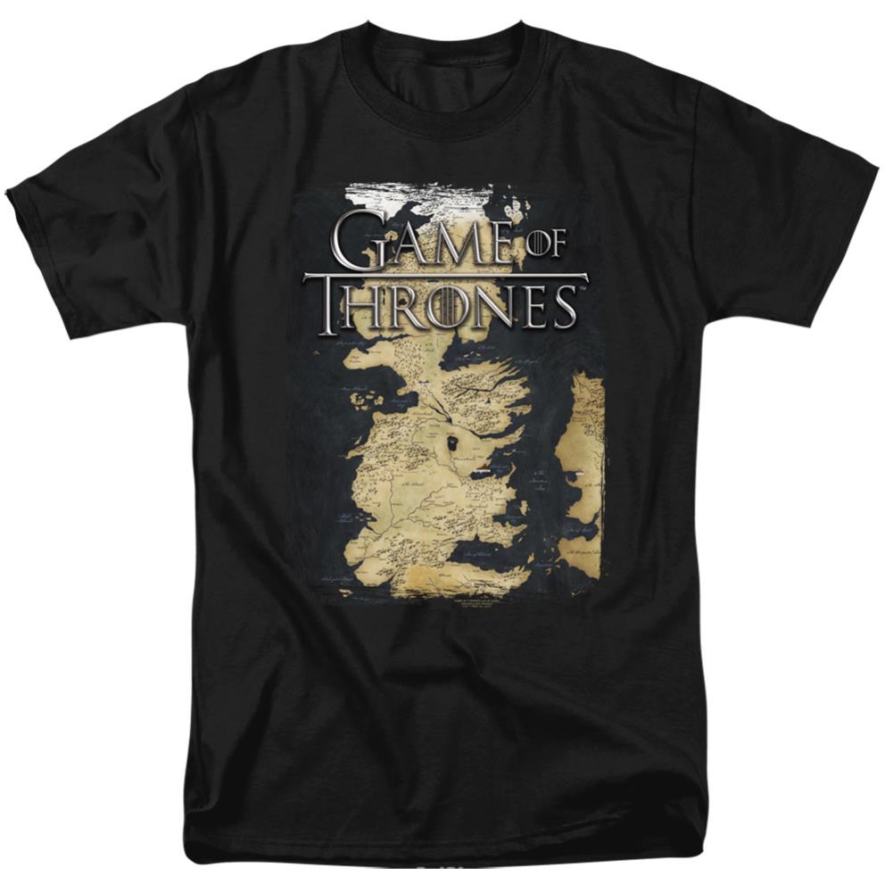 Game Of Thrones Series Map Men's 18/1 Cotton Short-Sleeve T-Shirt