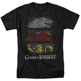 Game Of Thrones Sigil Banners Men's 18/1 Cotton Short-Sleeve T-Shirt