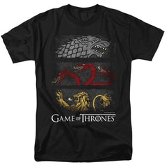 Game Of Thrones Sigil Banners Men's 18/1 Cotton Short-Sleeve T-Shirt