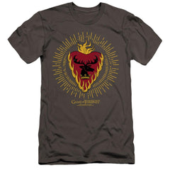 Game Of Thrones Stannis Baratheon Burst Sigils Men's Ultra-Soft 30/1 Cotton Slim Short-Sleeve T-Shirt