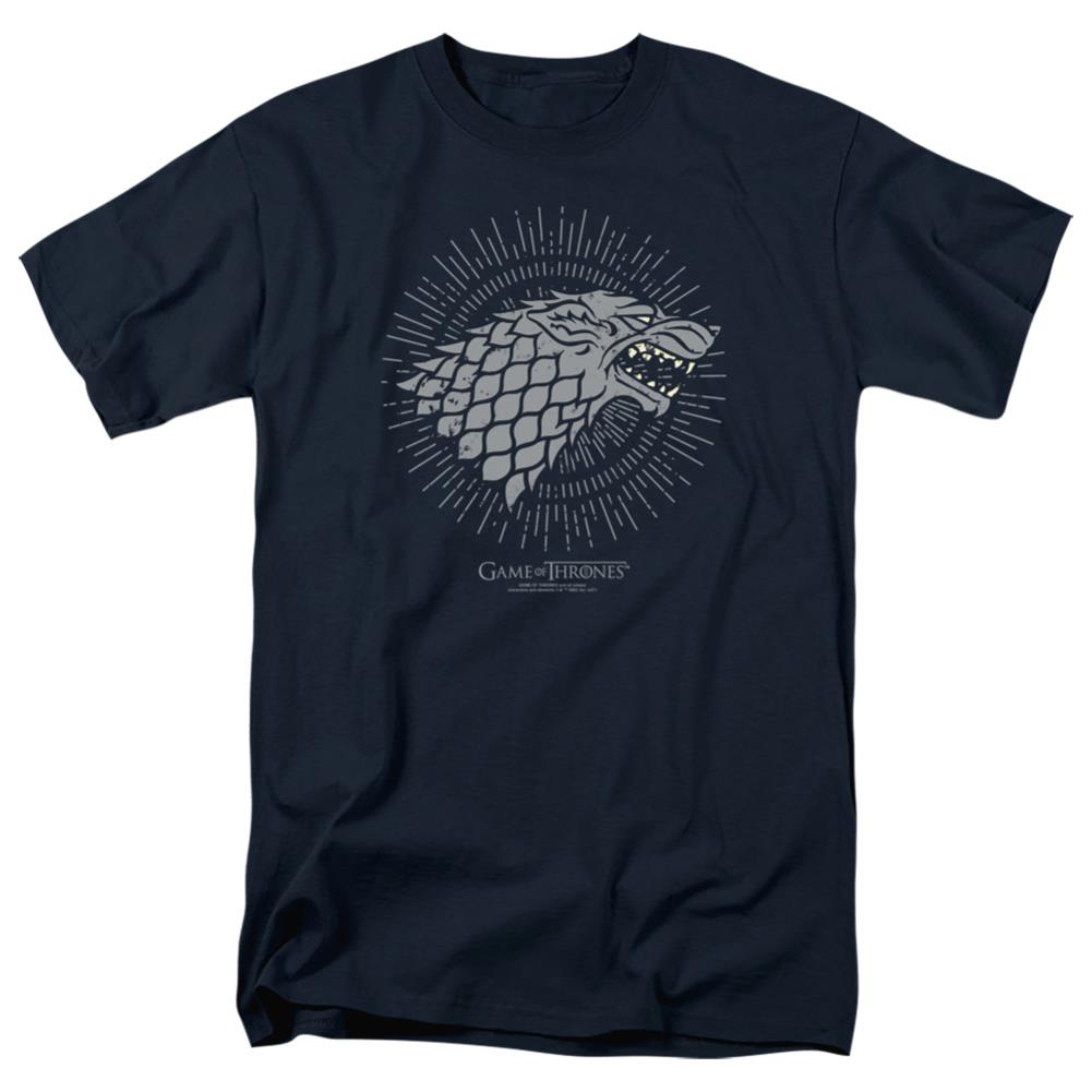 Game Of Thrones Stark Burst Sigils Men's 18/1 Cotton Short-Sleeve T-Shirt