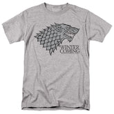 Game Of Thrones Startk Winter Is Coming On Gray Men's 18/1 Cotton Short-Sleeve T-Shirt