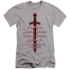 Game Of Thrones The Mind Needs Books Men's Ultra-Soft 30/1 Cotton Slim Short-Sleeve T-Shirt