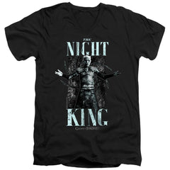 Game Of Thrones The Night King Men's 30/1 Cotton Slim V-Neck T-Shirt