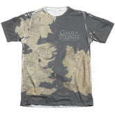 Game Of Thrones Westeros Map Men's Regular Fit Poly Cotton Short-Sleeve T-Shirt
