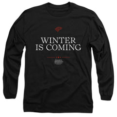 Game Of Thrones Winter Is Coming Text Men's 18/1 Cotton Long-Sleeve T-Shirt