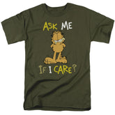 Garfield Ask Me If I Care Men's 18/1 Cotton Short-Sleeve T-Shirt