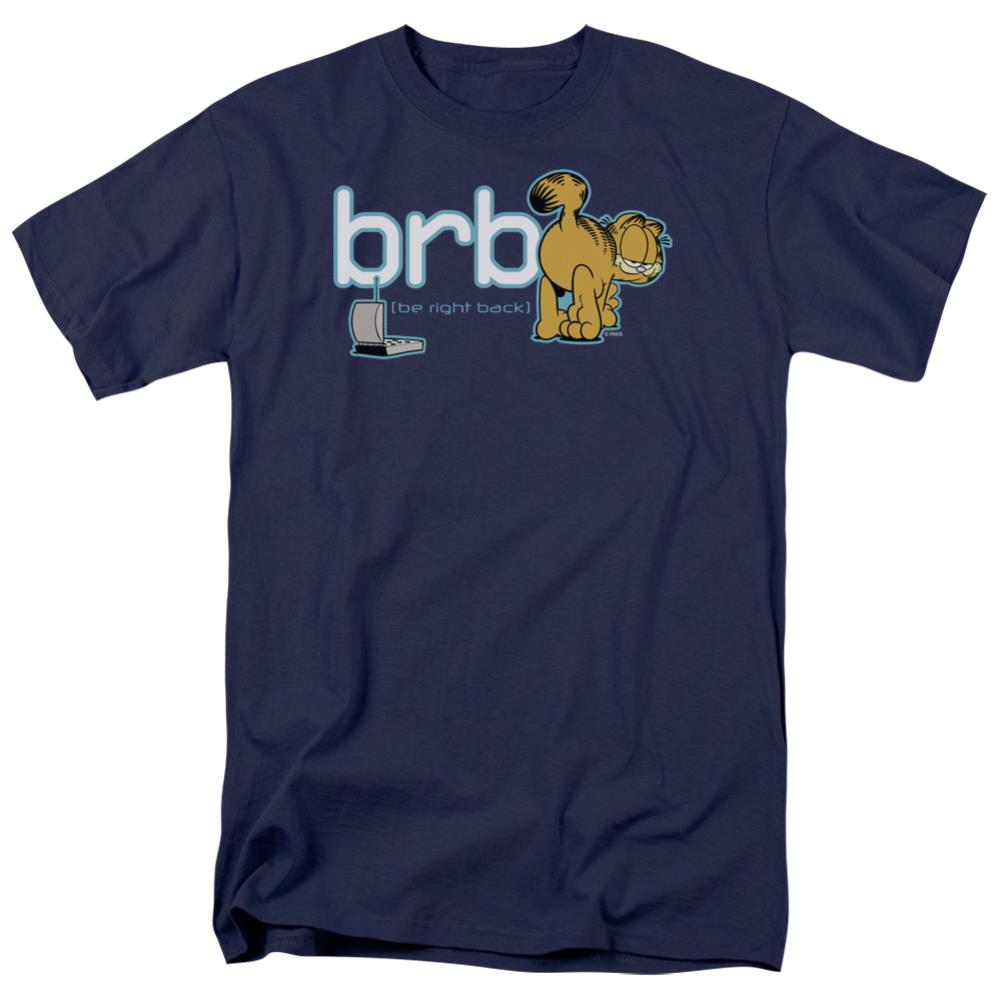 Garfield Be Right Back Men's 18/1 Cotton Short-Sleeve T-Shirt