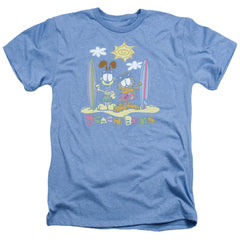 Garfield Beach Bums Men's 30/1 Heather 60 40 Poly Short-Sleeve T-Shirt