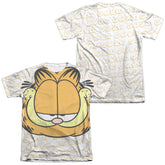 Garfield Big Face (Front/Back Print) Men's Regular Fit Poly Cotton Short-Sleeve T-Shirt