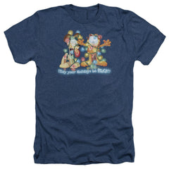Garfield Bright Holidays Men's 30/1 Heather 60 40 Poly Short-Sleeve T-Shirt