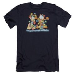 Garfield Bright Holidays Men's Ultra-Soft 30/1 Cotton Slim Short-Sleeve T-Shirt