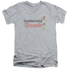 Garfield Comfortably Dumb Men's 30/1 Cotton Slim V-Neck T-Shirt