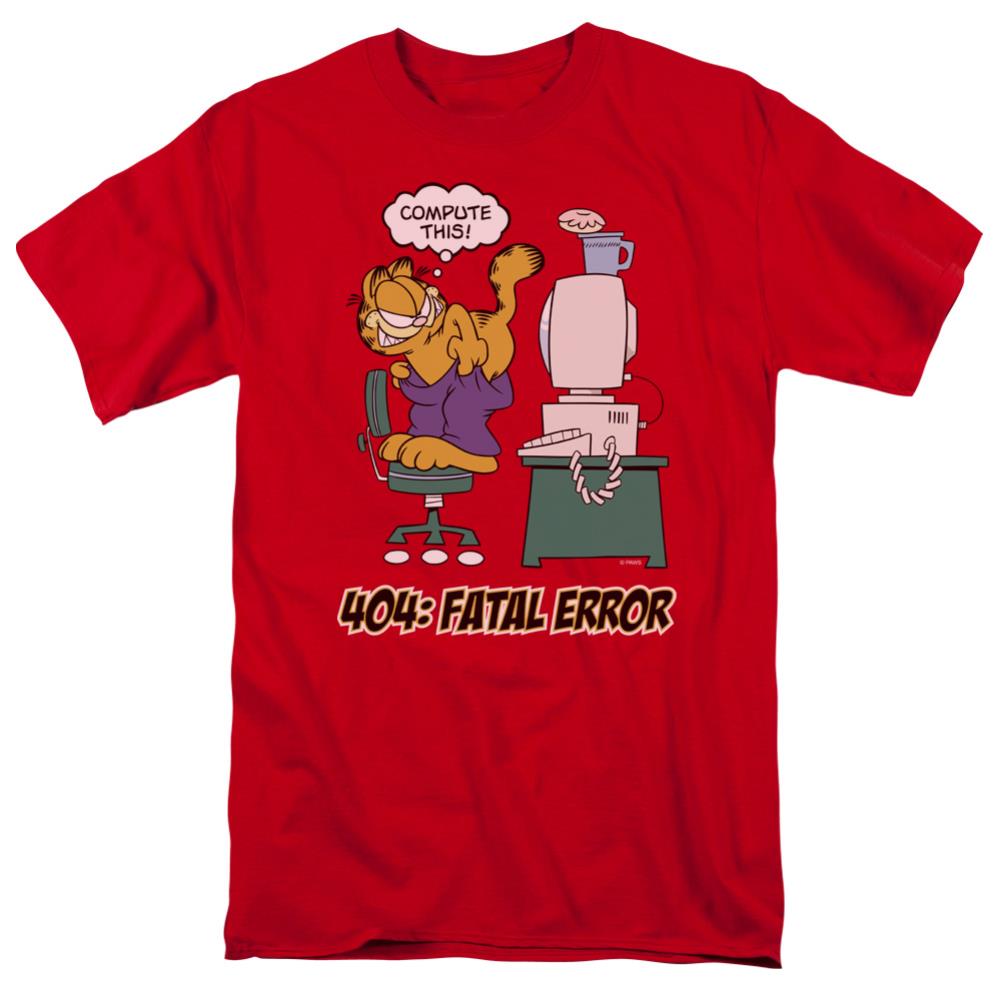 Garfield Compute This Men's 18/1 Cotton Short-Sleeve T-Shirt