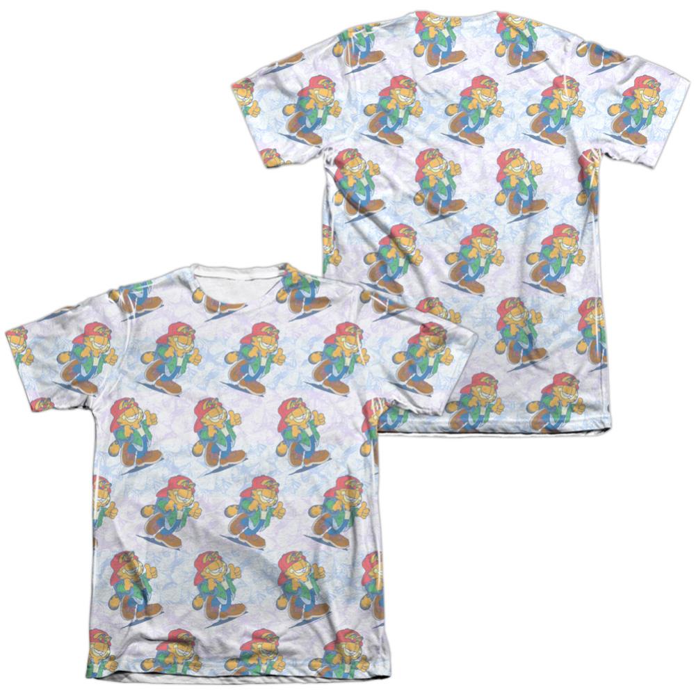 Garfield Cool Cat (Front/Back Print) Men's Regular Fit Poly Cotton Short-Sleeve T-Shirt