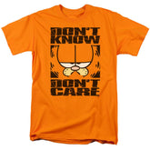 Garfield Dont Know Dont Care Men's 18/1 Cotton Short-Sleeve T-Shirt