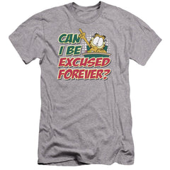 Garfield Excused Forever Men's Ultra-Soft 30/1 Cotton Slim Short-Sleeve T-Shirt