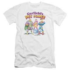 Garfield Heroes Await Men's Ultra-Soft 30/1 Cotton Slim Short-Sleeve T-Shirt