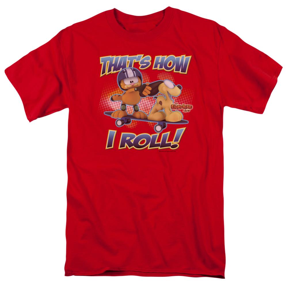 Garfield How I Roll Men's 18/1 Cotton Short-Sleeve T-Shirt