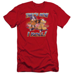 Garfield How I Roll Men's Ultra-Soft 30/1 Cotton Slim Short-Sleeve T-Shirt