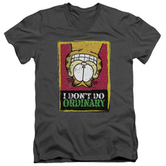 Garfield I Dont Do Ordinary Men's 30/1 Cotton Slim V-Neck T-Shirt