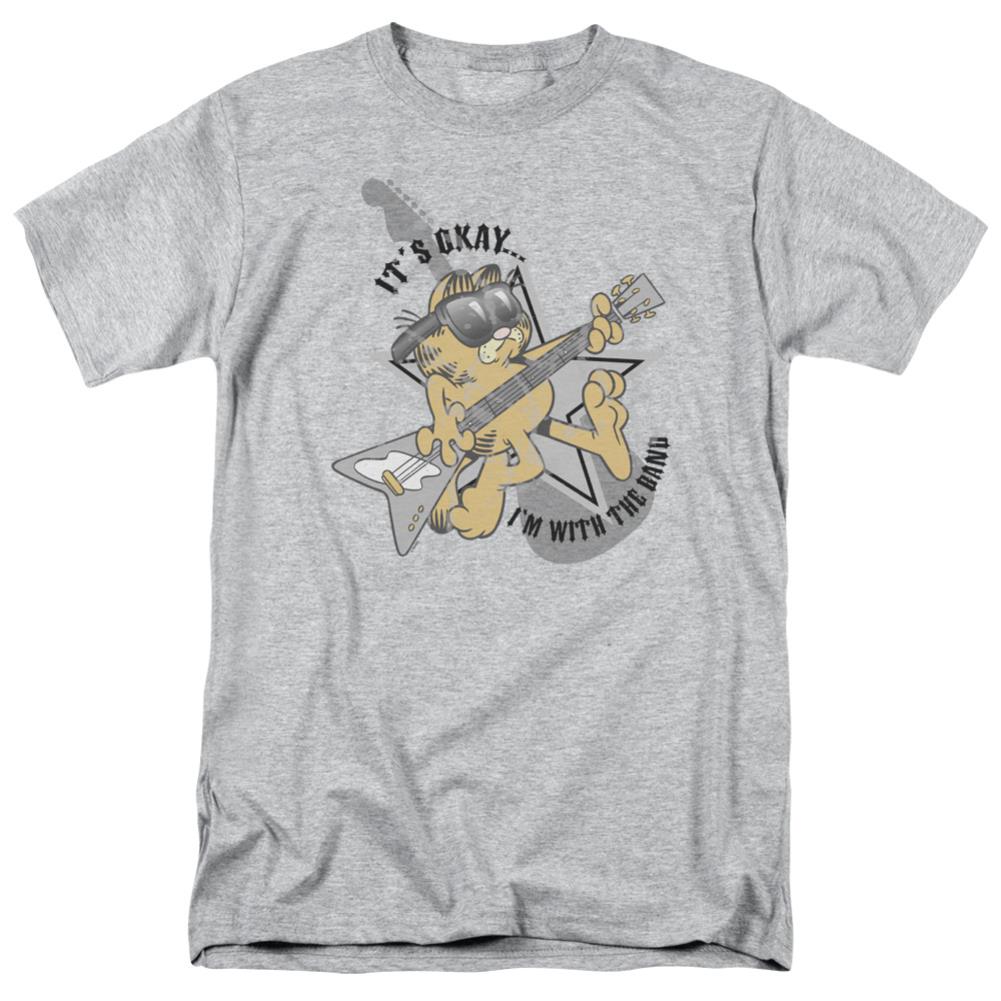 Garfield Im With The Band Men's 18/1 Cotton Short-Sleeve T-Shirt
