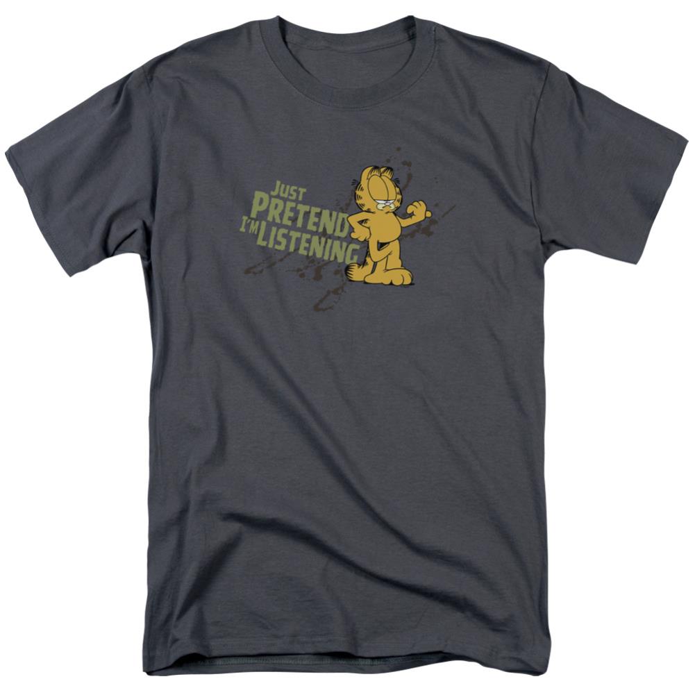 Garfield Just Pretend Im Listening Men's 18/1 Cotton Short-Sleeve T-Shirt