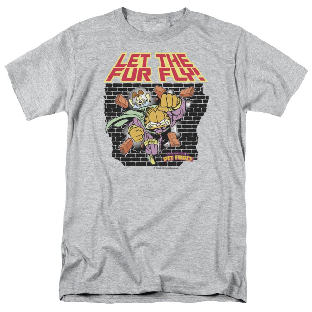 Garfield Let The Fur Fly Men's 18/1 Cotton Short-Sleeve T-Shirt