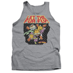 Garfield Let The Fur Fly Men's 18/1 Cotton Tank Top