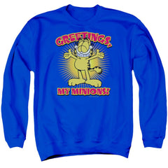 Garfield Minions Men's Crewneck 50 50 Poly Long-Sleeve T-Shirt