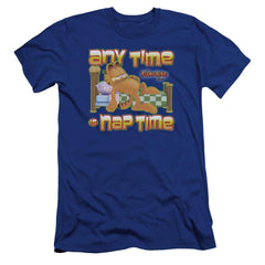 Garfield Nap Time Men's Ultra-Soft 30/1 Cotton Slim Short-Sleeve T-Shirt