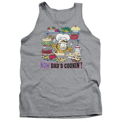 Garfield Now Dads Cooking Men's 18/1 Cotton Tank Top