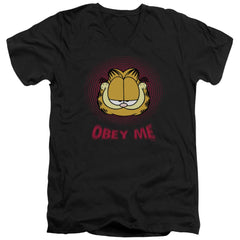 Garfield Obey Me Men's 30/1 Cotton Slim V-Neck T-Shirt
