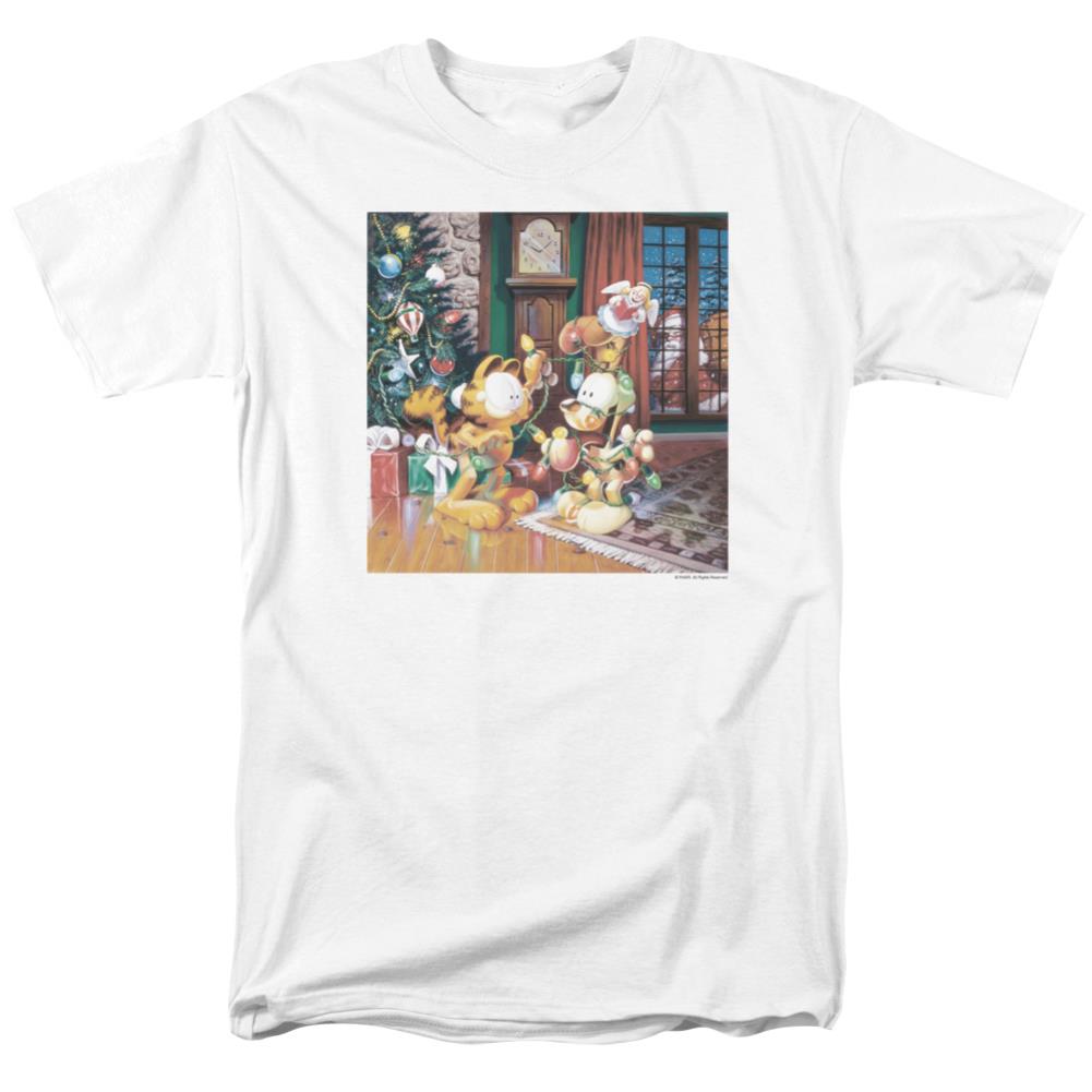 Garfield Odie Tree Men's 18/1 Cotton Short-Sleeve T-Shirt