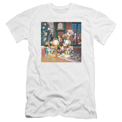 Garfield Odie Tree Men's Ultra-Soft 30/1 Cotton Slim Short-Sleeve T-Shirt