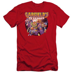 Garfield Pet Force Four Men's Ultra-Soft 30/1 Cotton Slim Short-Sleeve T-Shirt