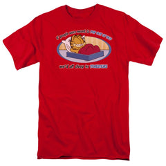 Garfield Pop Out Of Bed Men's 18/1 Cotton Short-Sleeve T-Shirt