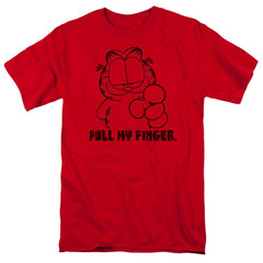 Garfield Pull My Finger Men's 18/1 Cotton Short-Sleeve T-Shirt