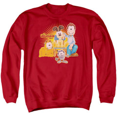 Garfield Say Cheese Men's Crewneck 50 50 Poly Long-Sleeve T-Shirt