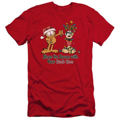 Garfield Share The Season Men's Ultra-Soft 30/1 Cotton Slim Short-Sleeve T-Shirt