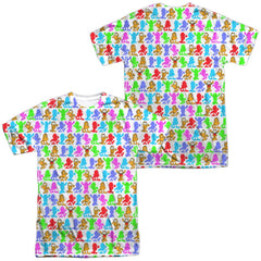 Garfield Silhouettes (Front/Back Print) Men's Regular Fit Polyester Short-Sleeve T-Shirt