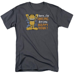 Garfield Smiling Men's 18/1 Cotton Short-Sleeve T-Shirt