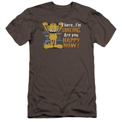 Garfield Smiling Men's Ultra-Soft 30/1 Cotton Slim Short-Sleeve T-Shirt